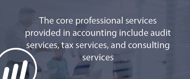 Examples Of Core Professional Services- Audit, Tax, and Consulting